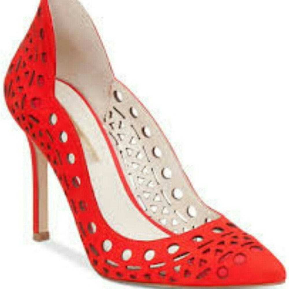 BCBGeneration Topaz Nubuck Red Pump Size 10